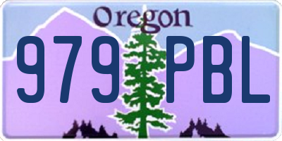 OR license plate 979PBL
