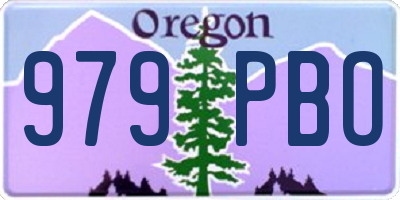 OR license plate 979PBO