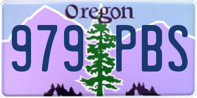 OR license plate 979PBS