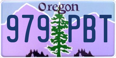 OR license plate 979PBT