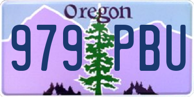 OR license plate 979PBU