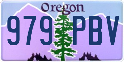 OR license plate 979PBV