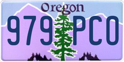OR license plate 979PCO