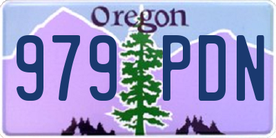 OR license plate 979PDN
