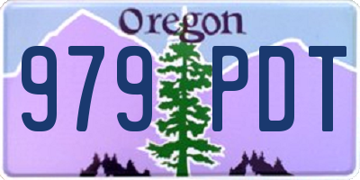 OR license plate 979PDT