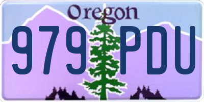 OR license plate 979PDU