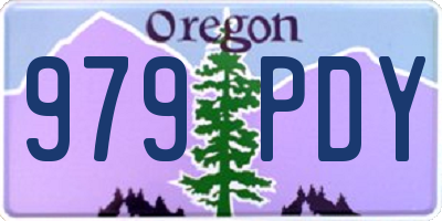 OR license plate 979PDY