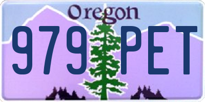 OR license plate 979PET