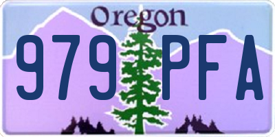 OR license plate 979PFA
