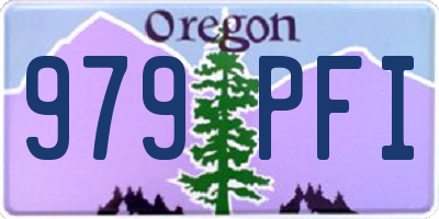 OR license plate 979PFI