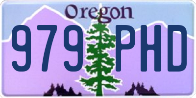 OR license plate 979PHD