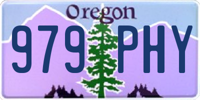OR license plate 979PHY