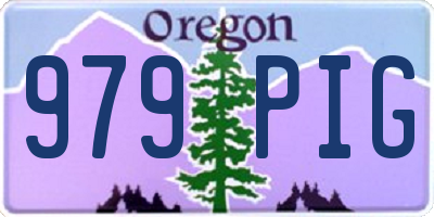 OR license plate 979PIG
