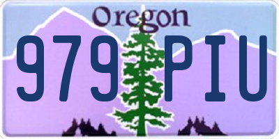OR license plate 979PIU