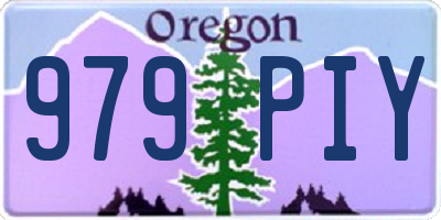 OR license plate 979PIY