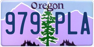 OR license plate 979PLA