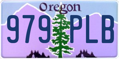 OR license plate 979PLB