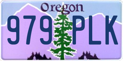 OR license plate 979PLK