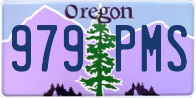 OR license plate 979PMS