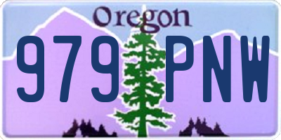 OR license plate 979PNW