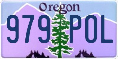 OR license plate 979POL