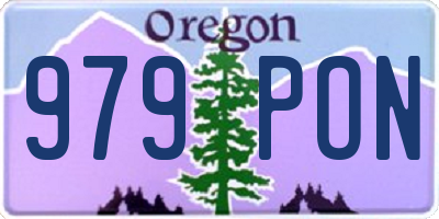 OR license plate 979PON