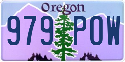 OR license plate 979POW