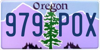 OR license plate 979POX