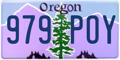 OR license plate 979POY