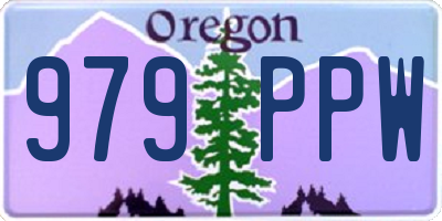 OR license plate 979PPW