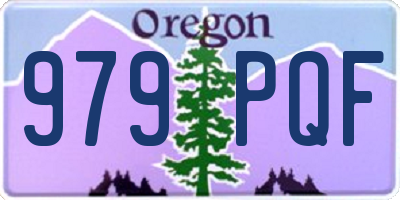 OR license plate 979PQF