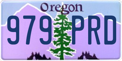 OR license plate 979PRD