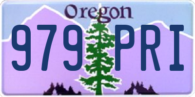 OR license plate 979PRI