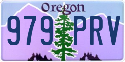 OR license plate 979PRV