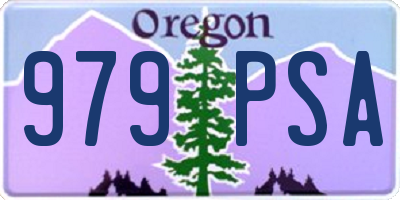 OR license plate 979PSA