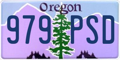OR license plate 979PSD