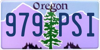 OR license plate 979PSI