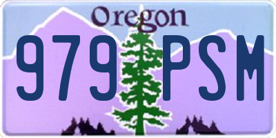 OR license plate 979PSM