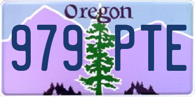 OR license plate 979PTE