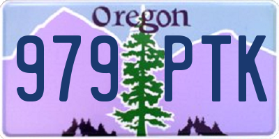 OR license plate 979PTK