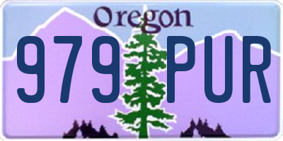 OR license plate 979PUR