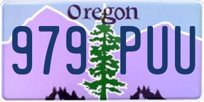 OR license plate 979PUU