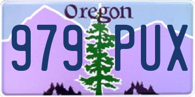 OR license plate 979PUX