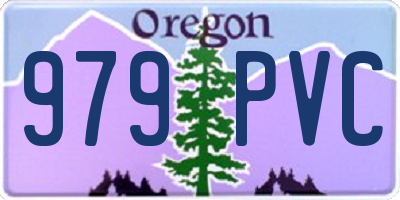 OR license plate 979PVC