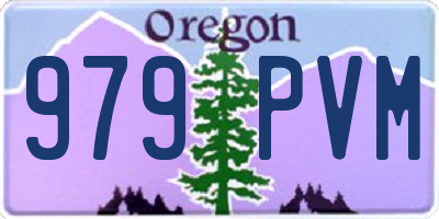 OR license plate 979PVM