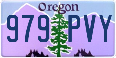 OR license plate 979PVY
