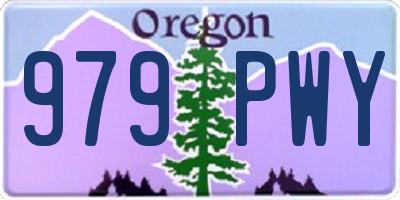 OR license plate 979PWY