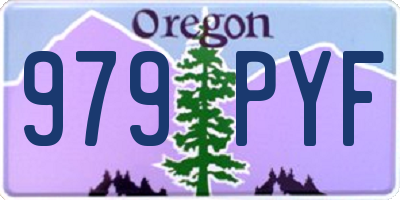 OR license plate 979PYF