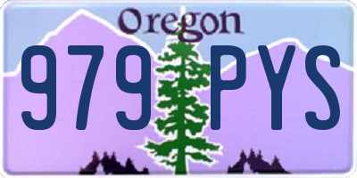 OR license plate 979PYS