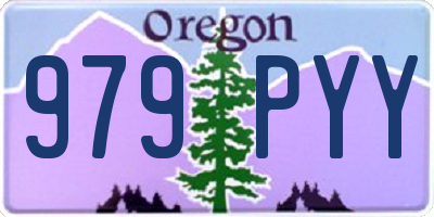 OR license plate 979PYY